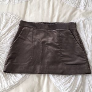 Theory taupe velvet mini - size 2